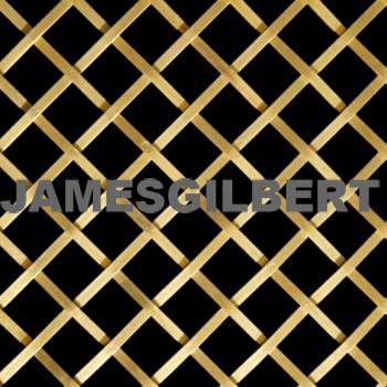 Handwoven Brass Decorative Grille with 3mm Plain Wire and 13mm Diamond Aperture